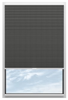 Nocturne (Blackout), Midnight Grey - Stick Fit Slim Honeycomb Blind